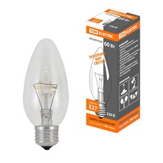 Лампочка Лампа накаливания TDM Electric E27 60W прозрачная SQ0332-0012