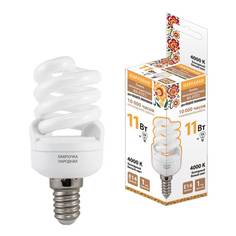 Лампочка Лампа люминесцентная TDM Electric Народная Е14 11W 4000K матовая SQ0347-0018