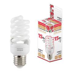 Лампочка Лампа люминесцентная TDM Electric Народная E27 15W 2700K матовая SQ0347-0008