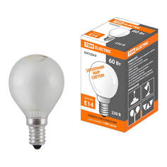 Лампочка Лампа накаливания TDM Electric Е14 60W матовая SQ0332-0007