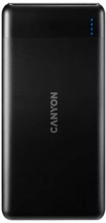 Аккумулятор внешний портативный Canyon PB-107 CNE-CPB1007B 10000mAh, 2*microUSB/USB-C, 2*USB-A/USB-C, кабель Micro-USB 0.3m, black