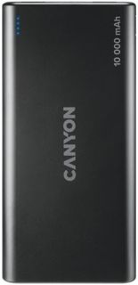 Аккумулятор внешний портативный Canyon PB-108 CNE-CPB1008B 10000mAh, Lightning/micro-USB, 2*USB-A, black