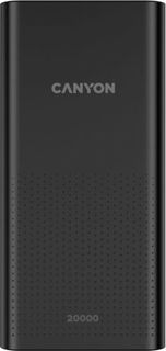 Аккумулятор внешний портативный Canyon PB-2001 20000mAh, micro-USB/USB Type-C, 2*USB Type-A, black