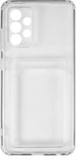 Чехол REDLINE УТ000027261 накладка силикон iBox Crystal для Samsung Galaxy A52, с кардхолдером (прозрачный)