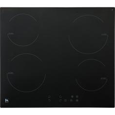 Варочная панель электрическая Kitll KHH 6001 BLACK, 4 конфорки, 60x52 см, цвет черный