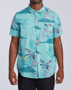 Мужская Рубашка С Коротким Рукавом Billabong Sundays Floral Mint