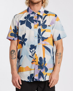 Мужская Рубашка С Коротким Рукавом Billabong Sundays Floral Sky Blue