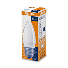 Лампы накаливания лампа накаливания OSRAM 60Вт E27 2700K 230В свеча С35 матовая