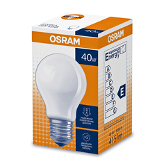 Лампы накаливания лампа накаливания OSRAM 40Вт E27 2700K 230В груша A55 матовая