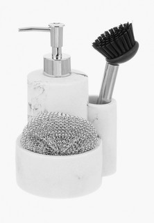 Дозатор для мыла Elan Gallery + щетка и губка, 200 мл 12,5х10х18 см