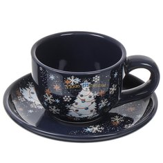 Набор чайный керам, 2 пр, 1 перс, 280 мл, Daniks, Зимняя сказка