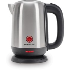 Чайник электрический Polaris, PWK 1765CA, серебристый, 1.7 л, 2200 Вт, скрытый нагревательный элемент, нержавеющая сталь