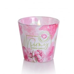 Свеча ароматизированная, 8.5х7 см, в стакане, Bartek Candles, Пион, 115 гр