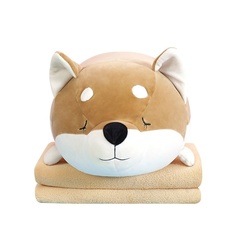 Игрушка подушка с пледом Shiba Funfur