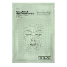 Тканевая маска сыворотка для лица увлажняющая с экстрактом зеленого чая Steblanc