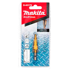 Сверло по металлу Makita HSS-TiN 4-12мм ступенчатое (D-40179)