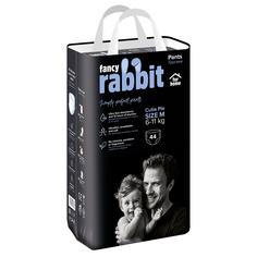 Трусики-подгузники Fancy Rabbit for home 6-11 кг, размер М, 44 шт