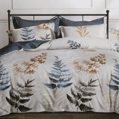 Постельное белье евростандарт, простыня 200х220 см, 2 наволочки 70х70 см, пододеяльник 200х220 см, Адель, поплин, Дриада