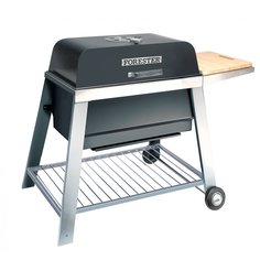 Гриль угольный 700 мм, 400 мм, 1.5 мм, разборный, с крышкой, с крышкой, съемная полка, 3 уровня регулировки, 2 термостенки, Forester, Скворчер