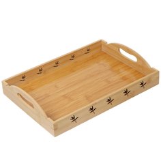 Поднос дерево, 33х22 см, прямоугольный, Клевер, Y4-6172