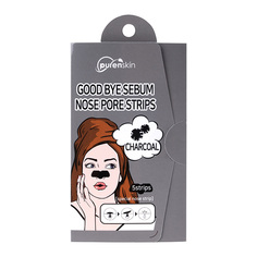 Полоски для носа GOOD BYE SERUM для очищения пор с древесным углем Purenskin