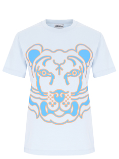 Футболка хлопковая с принтом Kenzo