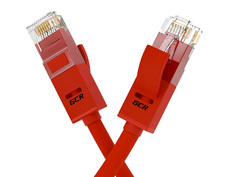Сетевой кабель GCR UTP 24AWG cat.5e RJ45 T568B 0.1m Red GCR-LNC04-0.1m