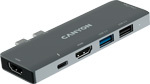 USB Hub Canyon DS-05 7 портов Type-C 100 Вт USB 3.0 USB 2.0 2 x HDMI TF SD