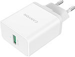 Сетевое зарядное устройство для быстрой зарядки Canyon H-24 QC 30 24 Вт USB-A белый