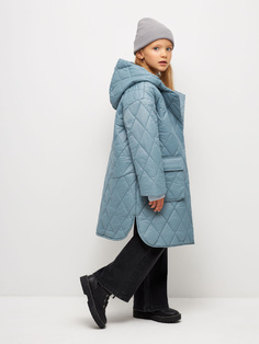 Стеганое пальто для девочек (зеленый, 134) Sela