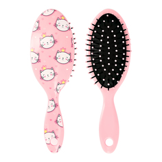 Расческа для волос MISS PINKY с принтом кошечки, розовая