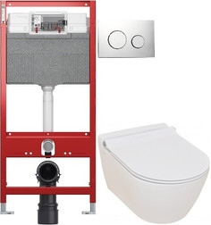 Комплект подвесной унитаз Serel Smart SM25SL + система инсталляции Tece 9300302 + 9240626
