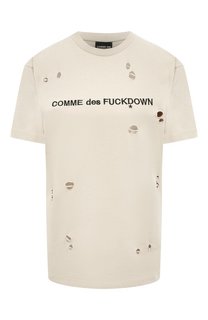 Хлопковая футболка Comme des Fuckdown