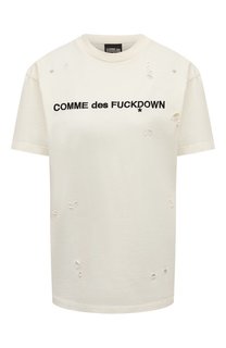 Хлопковая футболка Comme des Fuckdown