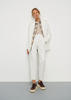 Брюки со стрелками NICEONE [Молочный, M]