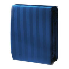 Простыни простыня на резинке COTTONIKA 180х200см сатин-страйп синяя, арт.Рез180стр.син