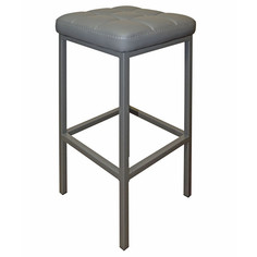 Стулья для кухни стул полубарный КАМЕЛОТ 350х350х650мм темно-серый металл/иск.кожа