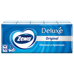 Бумажные носовые платки платки носовые ZEWA Deluxe Original 3-слойные 10шт 10уп.