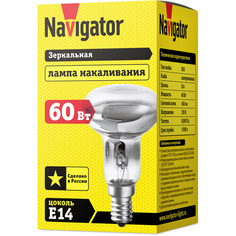 Лампы накаливания лампа накаливания NAVIGATOR 60Вт E14 230В 450Лм R50 матовый рефлектор