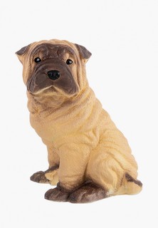 Фигурка декоративная Elan Gallery 18х15х22 см Шарпей щенок, бежевый