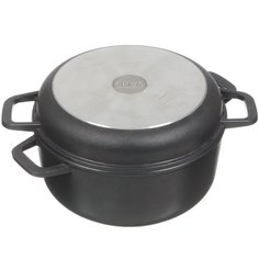 Кастрюля алюминий, антипригарное покрытие, 3 л, с крышкой, крышка алюминий, Биол, К302П