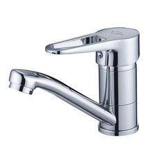 Смеситель для раковины, Solone, короткий излив, с картриджем, хром, 4L-B045