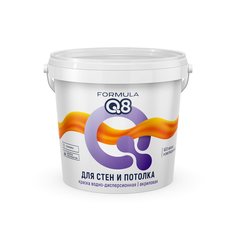 Краска воднодисперсионная, Formula Q8, интерьерная, матовая, 1.5 кг