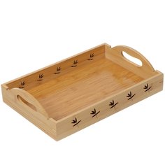 Поднос дерево, 33х22 см, прямоугольный, Клевер, Y4-6171