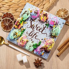 Подставка под горячее под горячее, керамика, квадрат, 16 см, Daniks, Sweet life