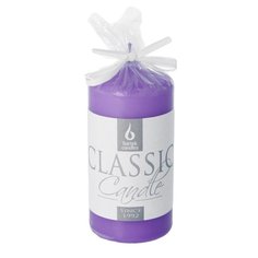 Свеча декоративная, 10х5 см, колонна, Bartek Candles, Фиолетовая