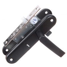 Замок врезной Просам, ЗВ9-8/13, ручка в комплекте, сувальдный, черный