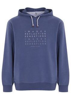 Худи хлопковое с принтом Brunello Cucinelli