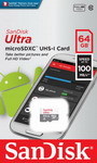 Карта памяти Sandisk MICRO SDXC 64GB UHS-I SDSQUNR-064G-GN3MN