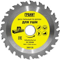 Твердосплавный пильный диск по дереву для УШМ Гранит